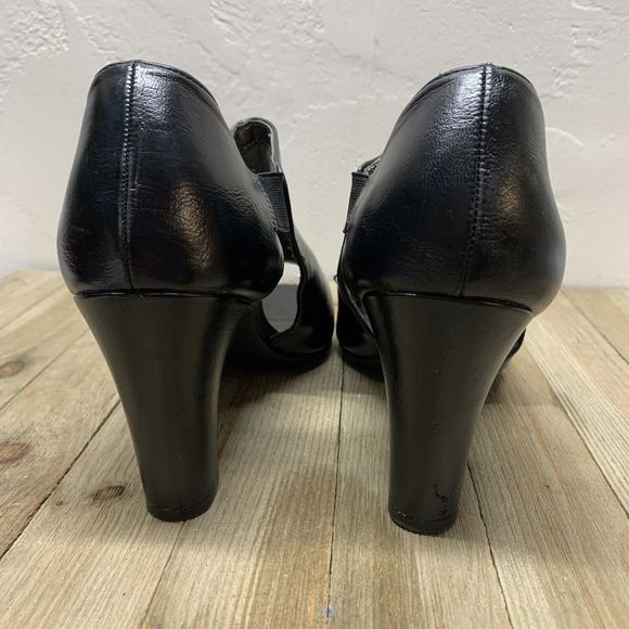 LIFE STRIDE® Simply Comfort Cala US Womens 8.5 Open Toe Heels Black Pre-Owned - Picture 7 of 9